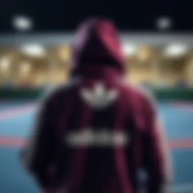 Diverse range of Adidas apparel reflecting branding evolution