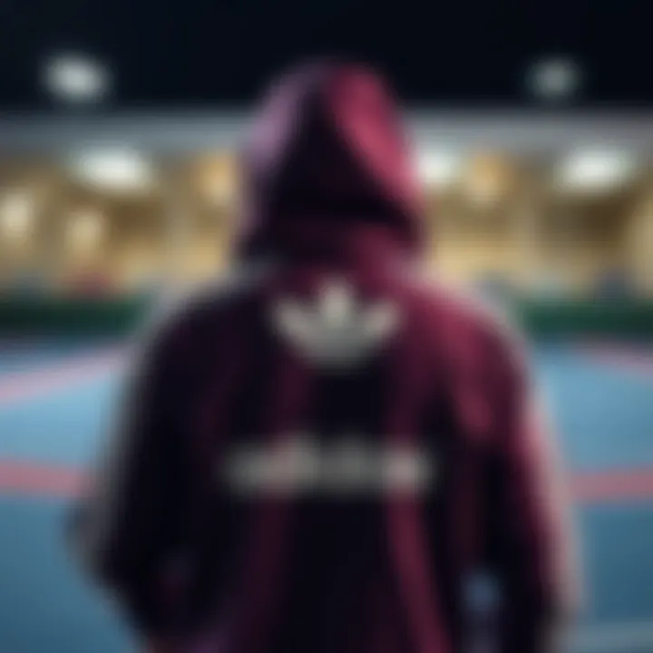 Diverse range of Adidas apparel reflecting branding evolution