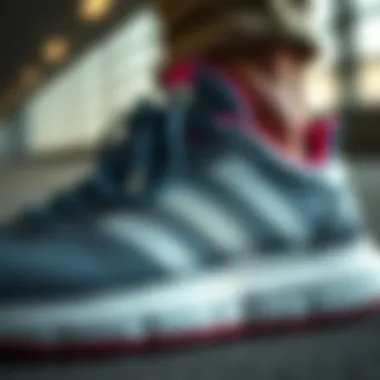 Cushioning and Support Features of Adidas Shoes Close-up view of the cushioning and support features in Adidas shoes