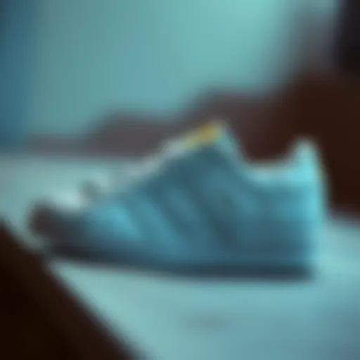 Adidas Superstar children's shoe showcasing design features