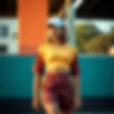 Stylish upper and lower sportswear ensemble