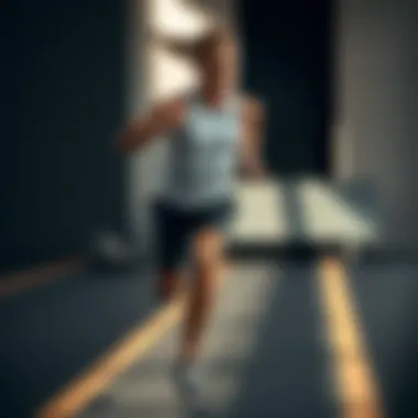 Athlete demonstrating proper technique with weights