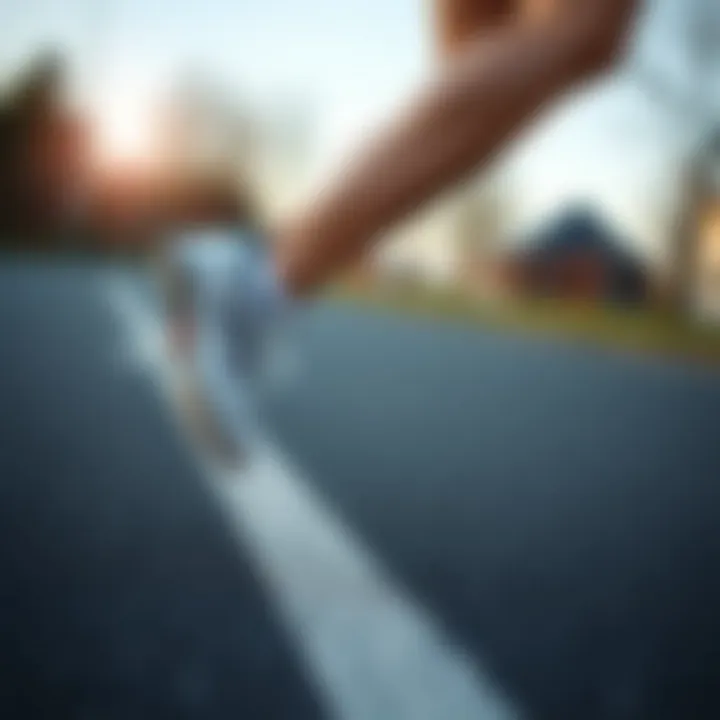 Illustration depicting foot pronation during running.