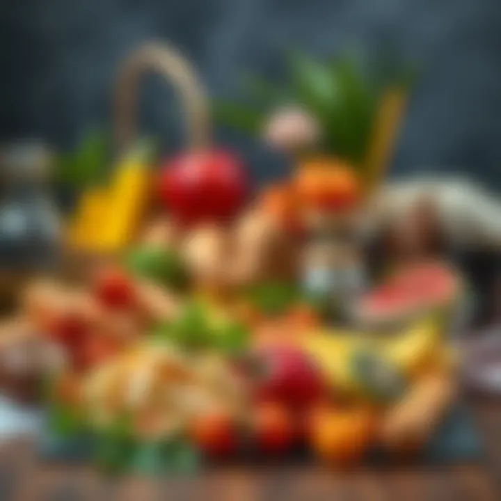 Visual Appeal of Nutritious Food Choices A colorful arrangement of healthy meals