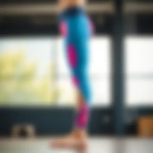 Vibrant selection of children’s gymnastics tights showcasing various colors and patterns.