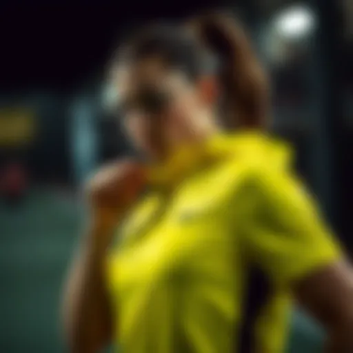 Dynamic shoulder movements in sports attire