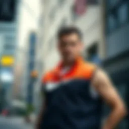 Stylish Nike vest in urban setting