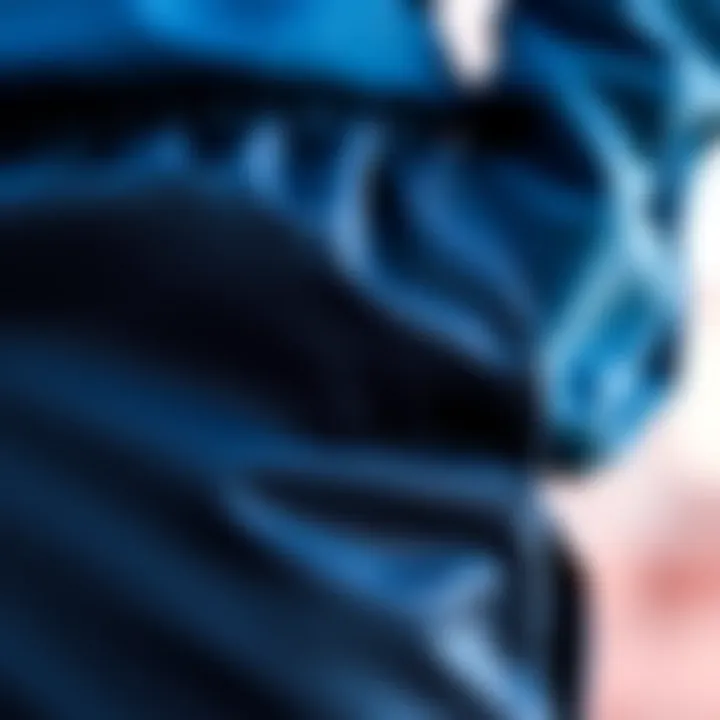 Detailed view of material used in Fenerbahçe tracksuit bottoms