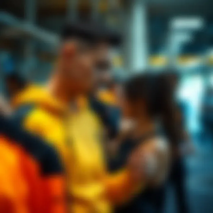 Informed Apparel Selection An athlete selecting apparel, reflecting informed choices