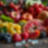 A vibrant assortment of fruits rich in glucose