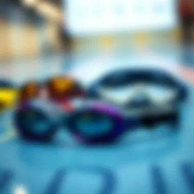 Different types of swimming goggles displayed for selection