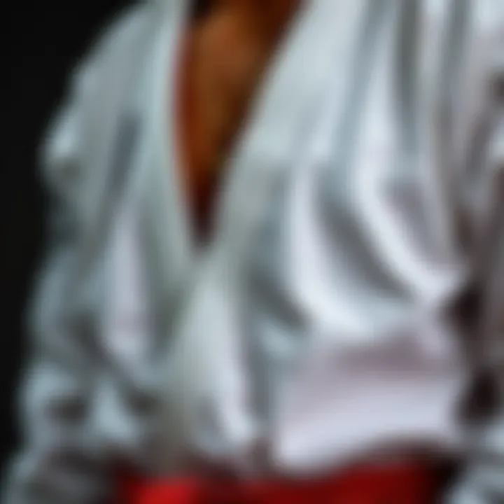 Symbol of Judo Discipline Close-up of a judo gi symbolizing discipline
