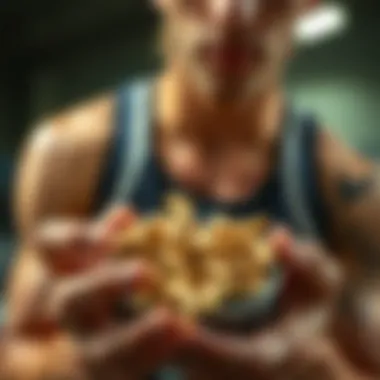 Cashews as a Snack for Athletes Athlete consuming cashews as a snack