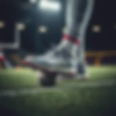 A player demonstrating proper cleat usage