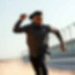 Dynamic athlete showcasing Lescon Air apparel in action