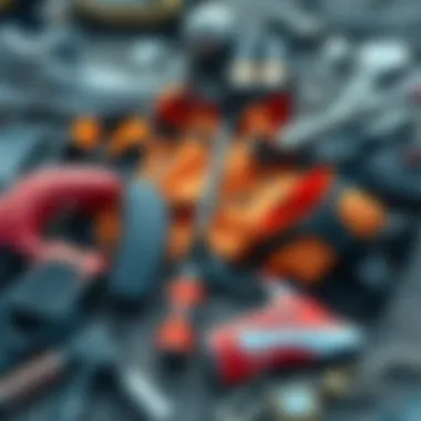 Gear Essentials for Mountain Climbing Essential climbing gear laid out