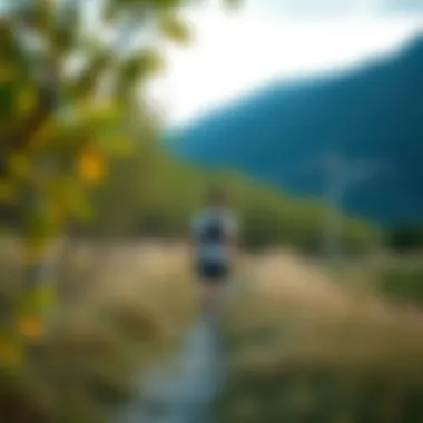 Walking in Nature Person walking in nature