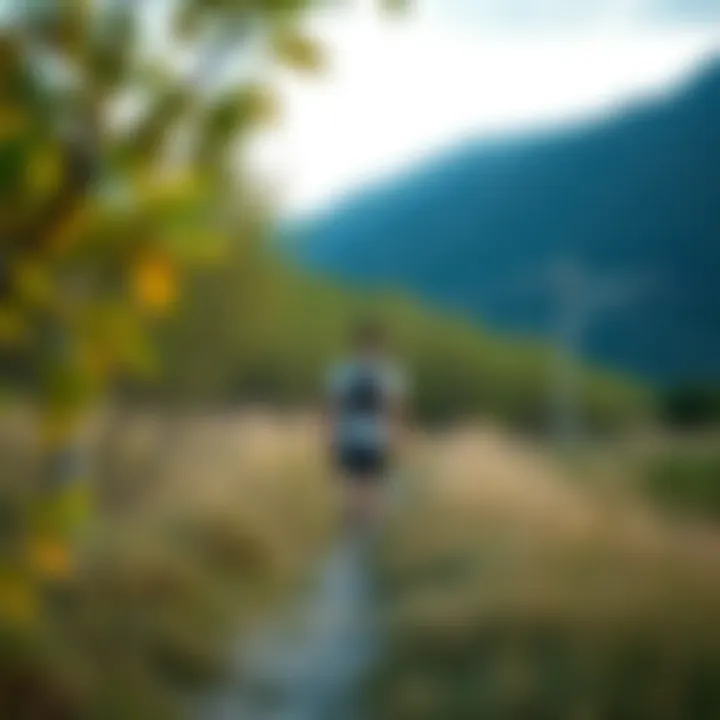 Walking in Nature Person walking in nature