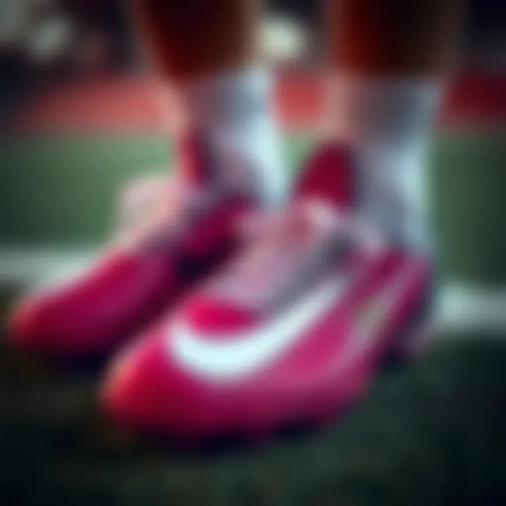 Innovative Design of Nike Air Zoom Children's Football Boots Close-up of Nike Air Zoom children's football boots showcasing innovative design and technology.