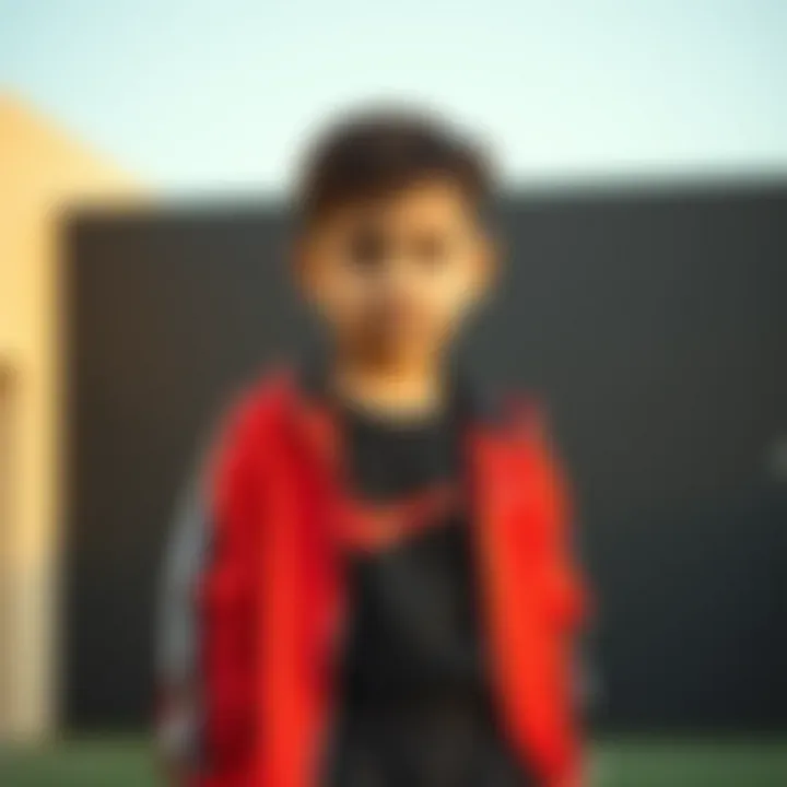 Everyday Chic: Casual Styling with Nike Tracksuits A child showcasing a Nike tracksuit in a casual setting