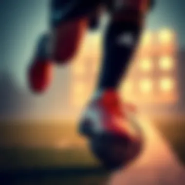 Dynamic Football Performance with Nike Mercurial Mavi Dynamic football action featuring Nike Mercurial Mavi shoes