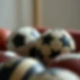 A close-up view of premium sports balls showcasing quality craftsmanship.