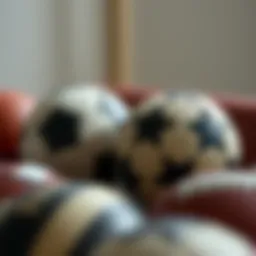 A close-up view of premium sports balls showcasing quality craftsmanship.