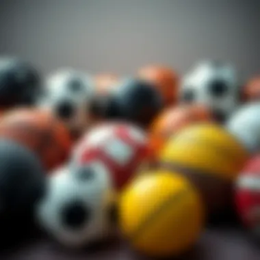 An overview of various sports balls laid out for comparison.