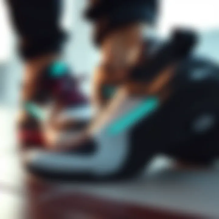 Innovation in Nike Footwear Design A close-up of innovative Nike footwear emphasizing design and functionality.