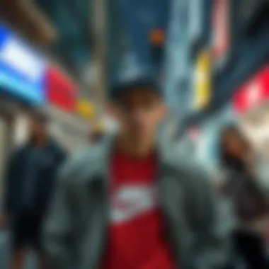 Nike: A Fusion of Style and Functionality in Urban Fashion A stylish urban setting featuring individuals wearing Nike apparel.