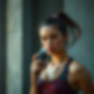 Concept of protein powder usage in fitness