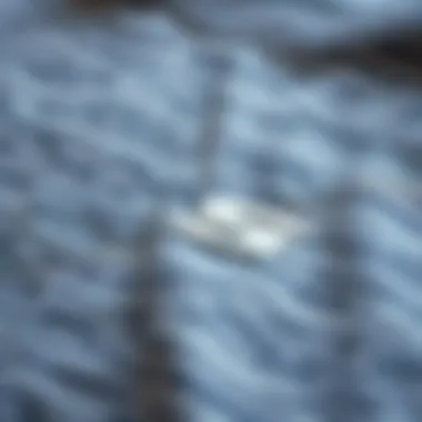 Close-up of fabric texture of Skechers sweatshirt