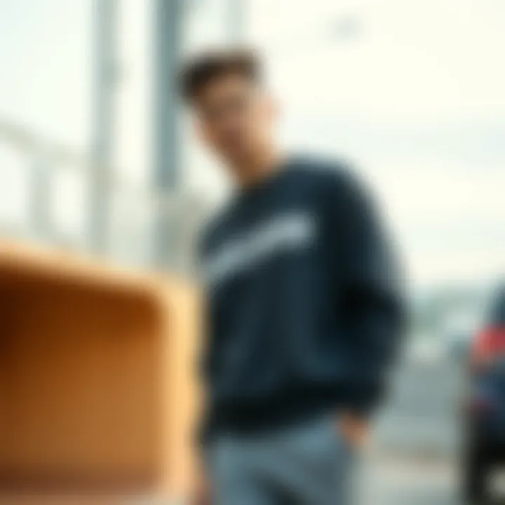 Fashionable outfit with Skechers sweatshirt paired with casual wear