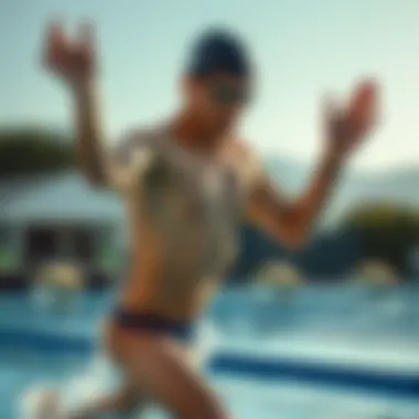 Swimmer demonstrating agility in Speedo