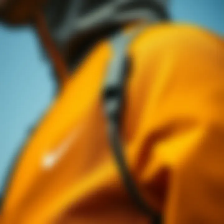 A close-up of fabric textures for sport jackets