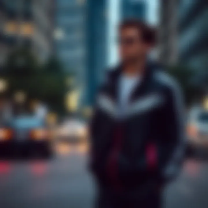 Stylish sport jacket in an urban setting