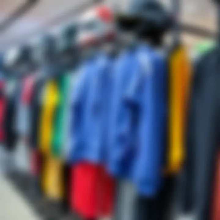 Fashion Trends in Sports Clothing A trendy sports apparel rack featuring the latest styles