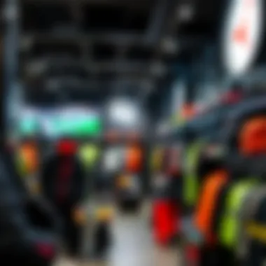 Exploring the Ambiance of Sports Retail Interior view of a modern sports store showcasing diverse athletic gear