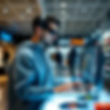 The Rise of Virtual Shopping in Sports Retail A customer engaging with a virtual shopping assistant in an online platform