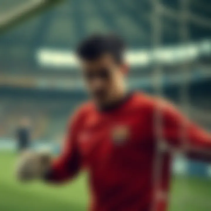 Vintage photograph of a legendary goalkeeper