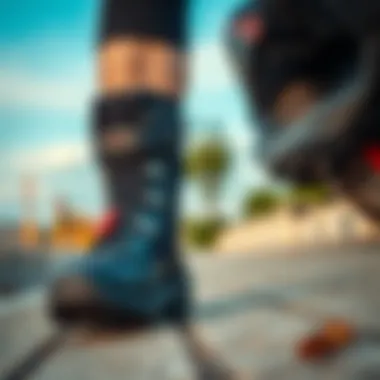 User demonstrating comfort and flexibility in waterproof scooter boots