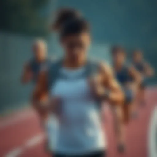 Runner wearing weighted vests during training