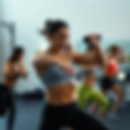 Dynamic workout session showcasing various exercises for fat burning